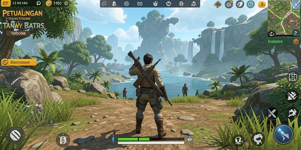 Screenshot gameplay 6CF menampilkan karakter menjelajahi dunia terbuka.