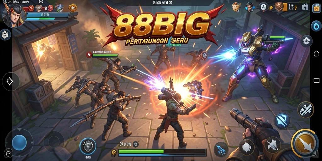 Screenshot dari aksi intens dalam 88BIG