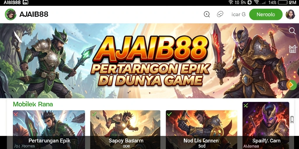 Screenshot gameplay AJAIB88 menampilkan pertarungan seru karakter-karakter kuat.