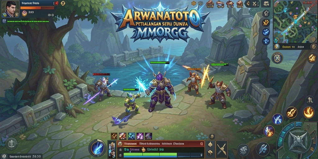 Screenshot gameplay ARWANATOTO yang menampilkan aksi seru pemain MMORPG.
