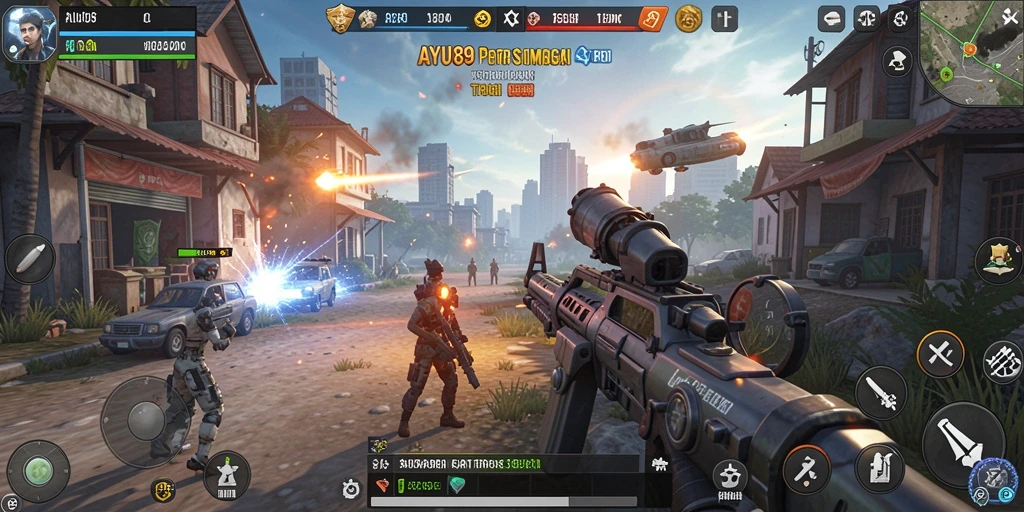 Screenshot gameplay AYU89 yang menampilkan pertempuran dan strategi seru.