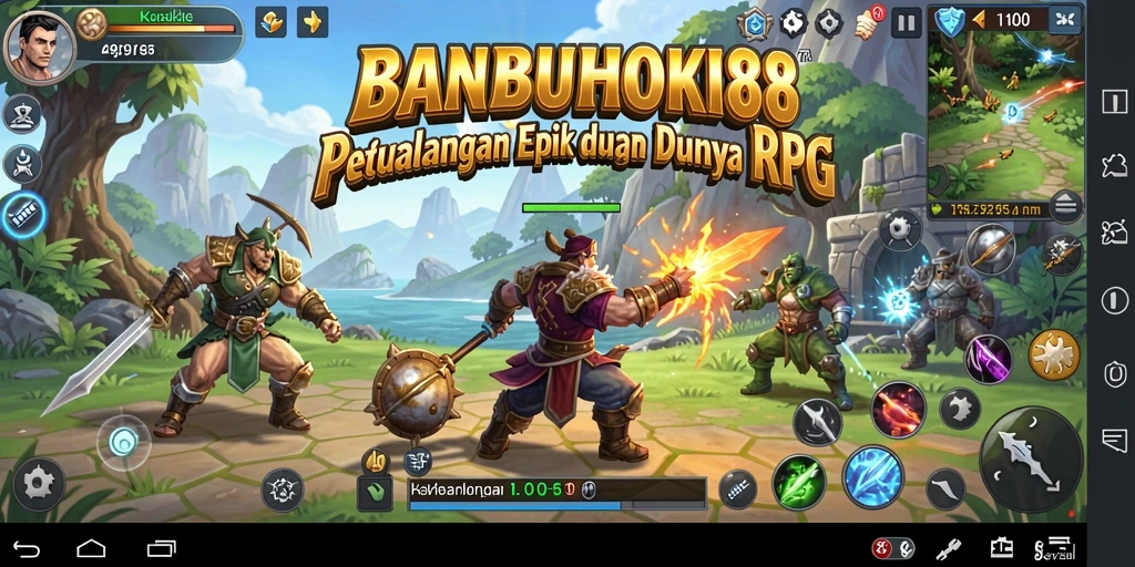 Tangkapan layar BANBUHOKI88 menampilkan pertarungan seru dan karakter yang memikat.