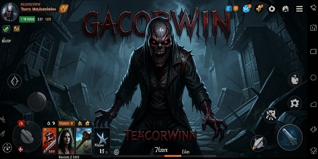 Tampilan gameplay GACORWIN yang mencekam dan penuh kengerian.