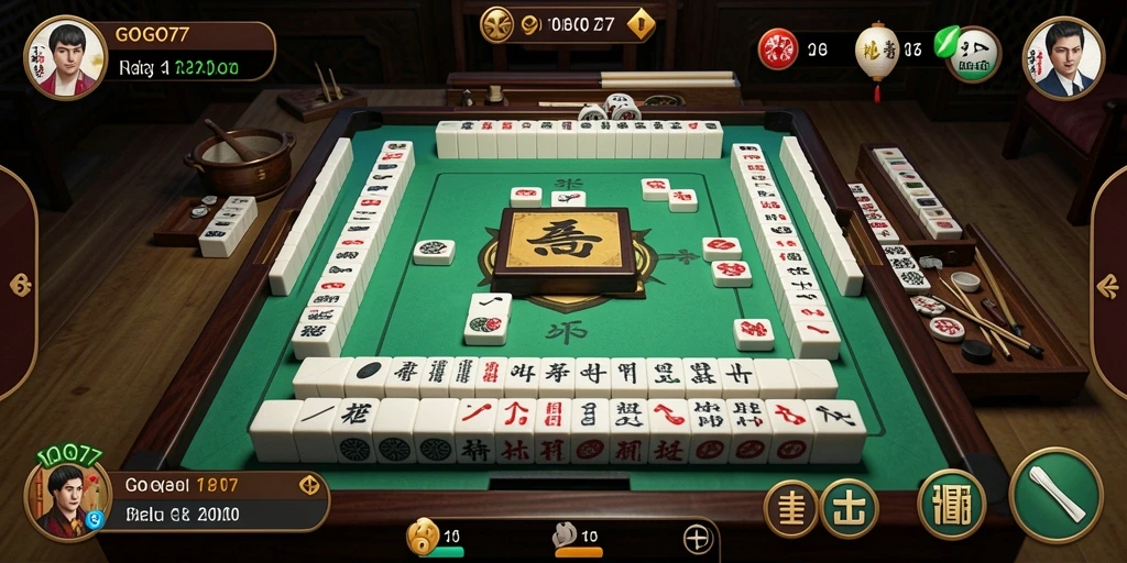 Screenshot utama GOGO77 menampilkan gameplay Mahjong yang menarik.