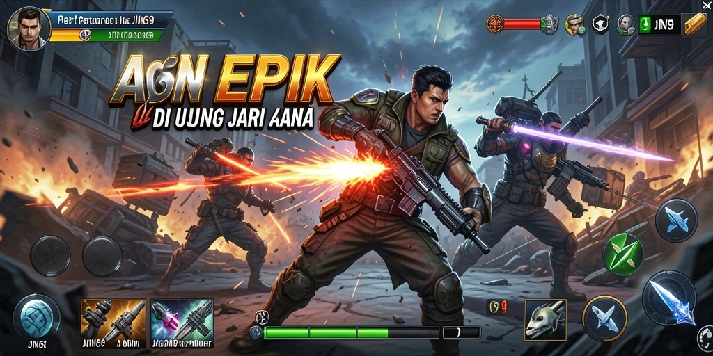 Screenshot JIN69 menampilkan aksi pertempuran yang mendebarkan dan karakter yang keren.