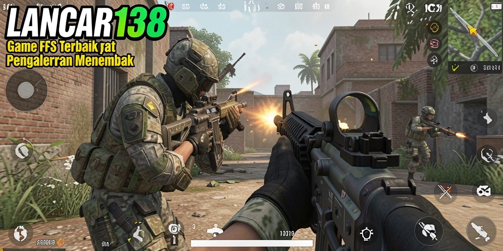 Tampilan gameplay menembak yang intens dalam LANCAR138.