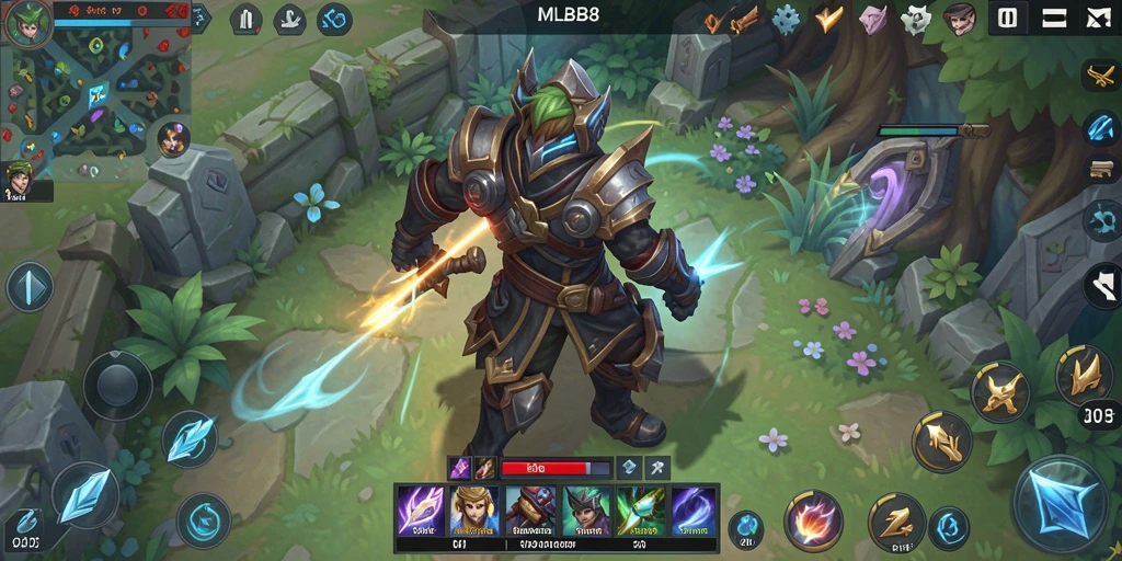 Screenshot MLBB8 menunjukkan grafik menarik dalam gameplay Idle.