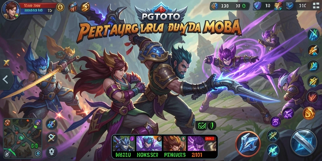 Gameplay seru PGTOTO yang penuh aksi MOBA.