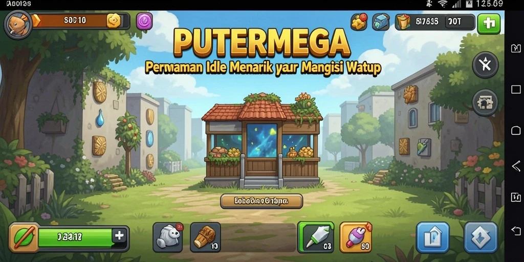Tampilan menarik gameplay PUTERMEGA dengan elemen Idle.