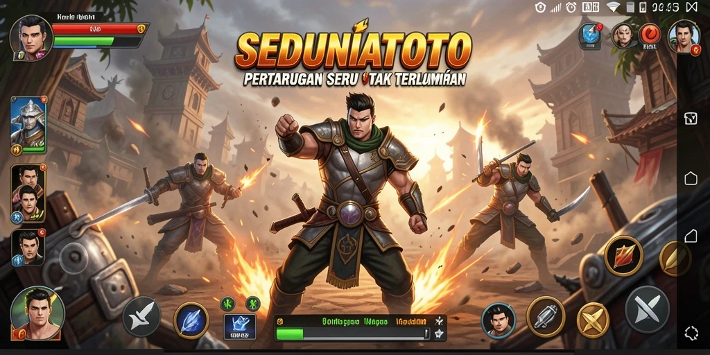 Tampilan gameplay seru penuh aksi dari SEDUNIATOTO.