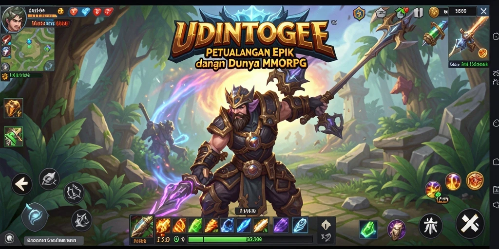 Screenshot menampilkan aksi epic dalam petualangan MMORPG UDINTOGEL.